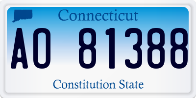 CT license plate AO81388