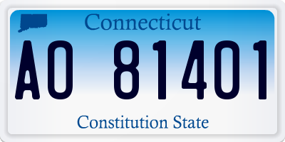 CT license plate AO81401