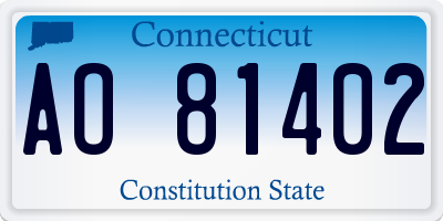 CT license plate AO81402