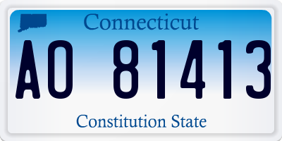 CT license plate AO81413