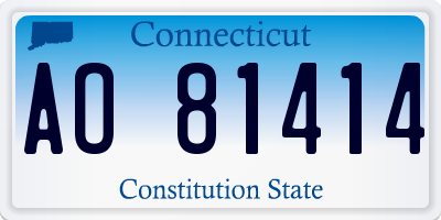 CT license plate AO81414