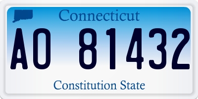 CT license plate AO81432