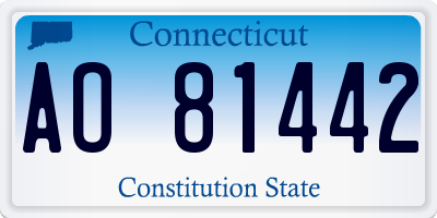 CT license plate AO81442