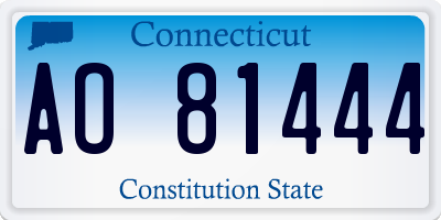 CT license plate AO81444