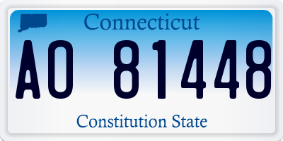 CT license plate AO81448