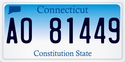 CT license plate AO81449