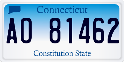 CT license plate AO81462