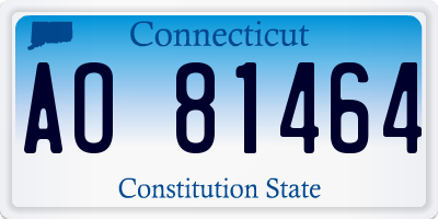 CT license plate AO81464