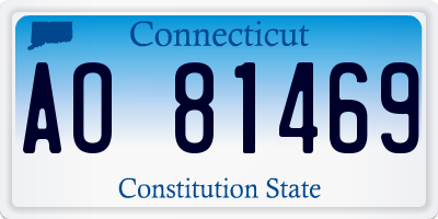 CT license plate AO81469
