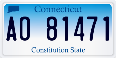 CT license plate AO81471