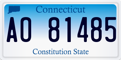 CT license plate AO81485