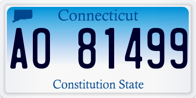 CT license plate AO81499