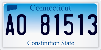 CT license plate AO81513