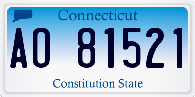 CT license plate AO81521
