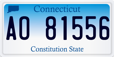 CT license plate AO81556