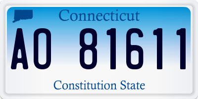 CT license plate AO81611