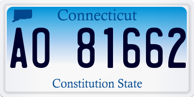 CT license plate AO81662