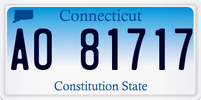 CT license plate AO81717