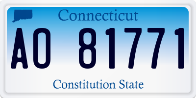CT license plate AO81771