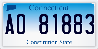 CT license plate AO81883