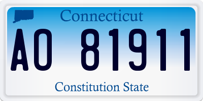 CT license plate AO81911