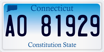 CT license plate AO81929