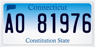 CT license plate AO81976