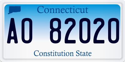 CT license plate AO82020
