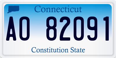 CT license plate AO82091