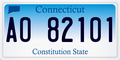 CT license plate AO82101