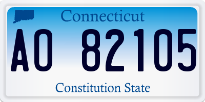 CT license plate AO82105