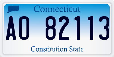 CT license plate AO82113