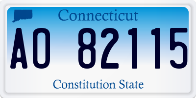CT license plate AO82115