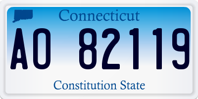 CT license plate AO82119