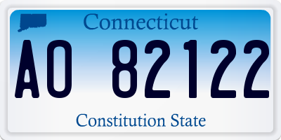 CT license plate AO82122