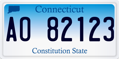 CT license plate AO82123