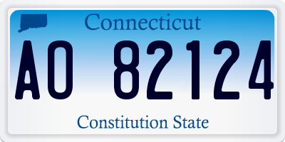 CT license plate AO82124