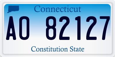 CT license plate AO82127