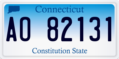 CT license plate AO82131