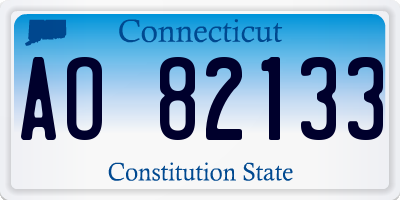 CT license plate AO82133