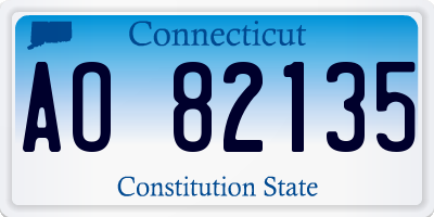 CT license plate AO82135