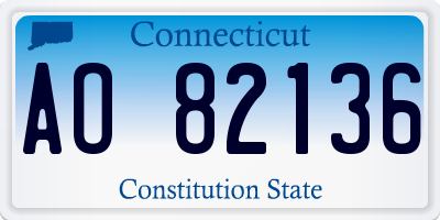 CT license plate AO82136