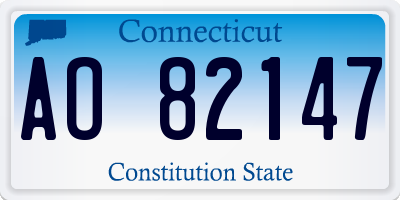 CT license plate AO82147