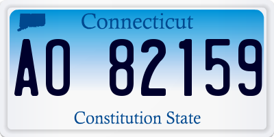 CT license plate AO82159