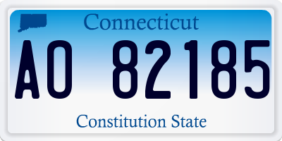 CT license plate AO82185
