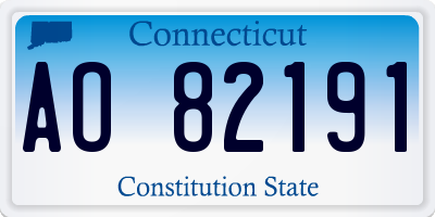 CT license plate AO82191