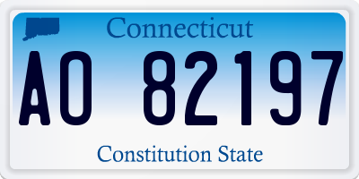 CT license plate AO82197