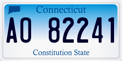 CT license plate AO82241
