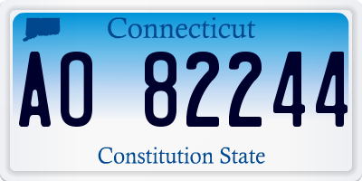 CT license plate AO82244