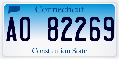 CT license plate AO82269